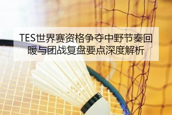 TES世界赛资格争夺中野节奏回暖与团战复盘要点深度解析